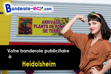 Création gratuite de votre banderole publicitaire à Heidolsheim (Bas-Rhin/67390)