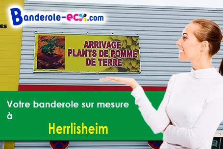 Création gratuite de votre banderole publicitaire à Herrlisheim (Bas-Rhin/67850)