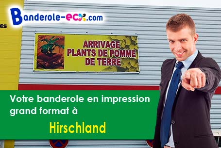 Création gratuite de votre banderole publicitaire à Hirschland (Bas-Rhin/67320)