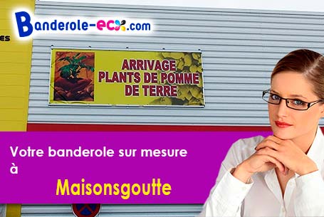 Création gratuite de votre banderole publicitaire à Maisonsgoutte (Bas-Rhin/67220)