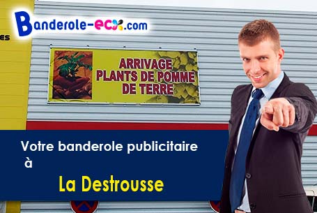 A La Destrousse (Bouches-du-Rhône/13112) impression de banderole publicitaire