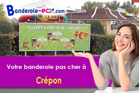 Recevez votre banderole pas cher à Crépon (Calvados/14480)