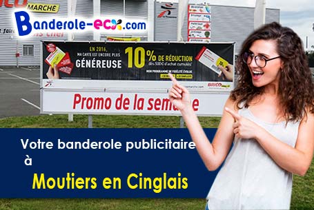 Recevez votre banderole publicitaire à Moutiers-en-Cinglais (Calvados/14220)