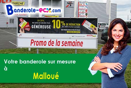 Recevez votre banderole personnalisée à Malloué (Calvados/14350)