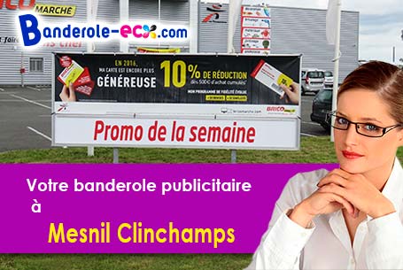 A Mesnil-Clinchamps (Calvados/14380) impression de banderole publicitaire