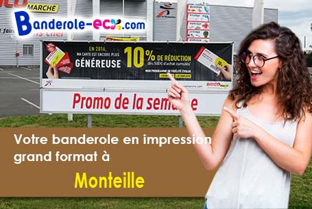 A Monteille (Calvados/14270) recevez votre banderole pas cher