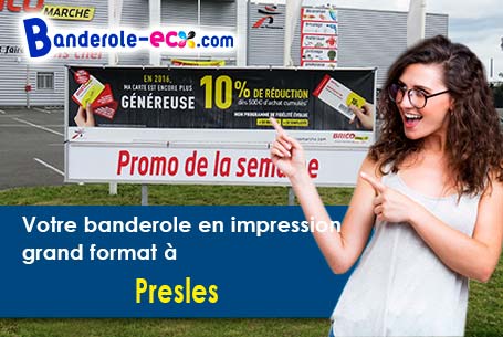 A Presles (Calvados/14410) recevez votre banderole publicitaire