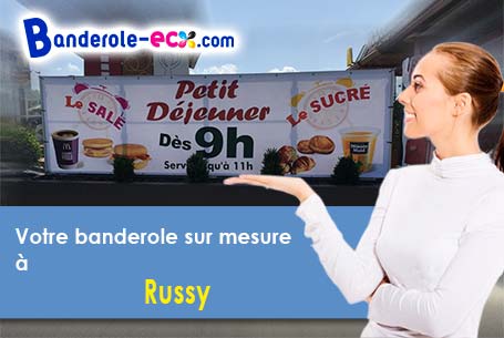 A Russy (Calvados/14710) recevez votre banderole publicitaire