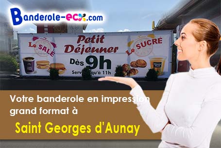 A Saint-Georges-d'Aunay (Calvados/14260) impression de banderole pas cher