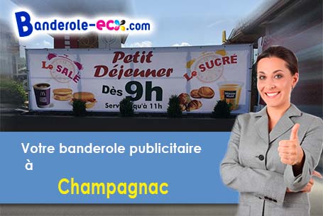 Recevez votre banderole personnalisée à Champagnac (Cantal/15350)