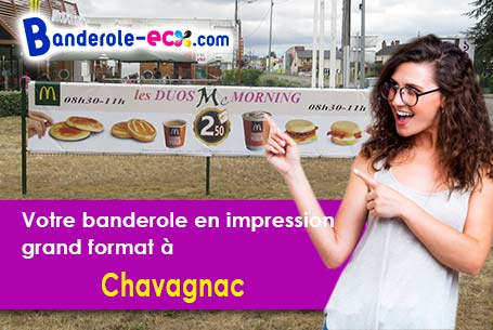 A Chavagnac (Cantal/15300) recevez votre banderole pas cher
