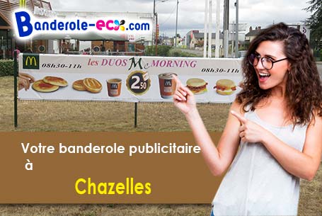 Recevez votre banderole publicitaire à Chazelles (Cantal/15500)