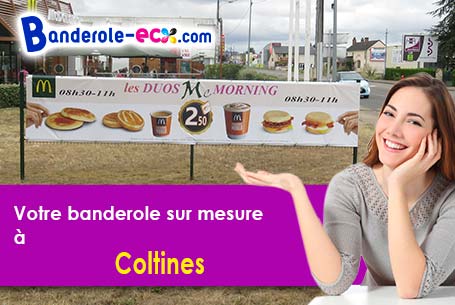 A Coltines (Cantal/15170) impression de banderole publicitaire