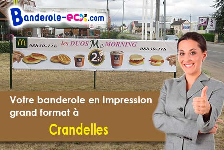 A Crandelles (Cantal/15250) recevez votre banderole pas cher