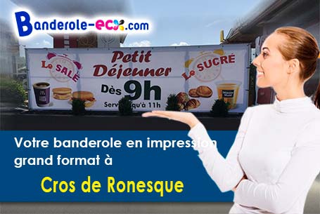 A Cros-de-Ronesque (Cantal/15130) impression de banderole publicitaire