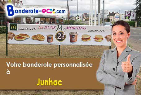 A Junhac (Cantal/15120) impression de banderole publicitaire