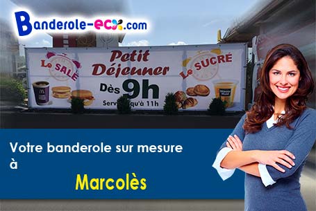Recevez votre banderole publicitaire à Marcolès (Cantal/15220)