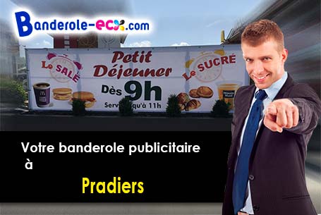 A Pradiers (Cantal/15160) recevez votre banderole personnalisée