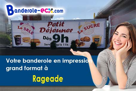 Recevez votre banderole pas cher à Rageade (Cantal/15500)