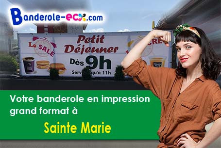 A Sainte-Marie (Cantal/15230) impression de banderole publicitaire