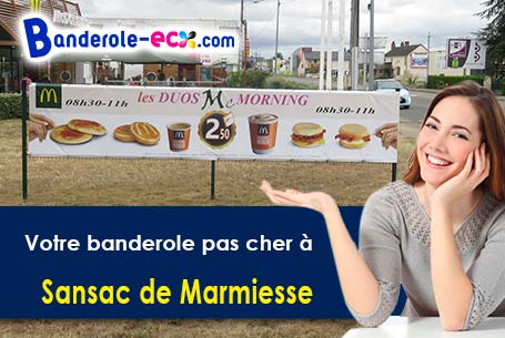 A Sansac-de-Marmiesse (Cantal/15130) impression de banderole publicitaire