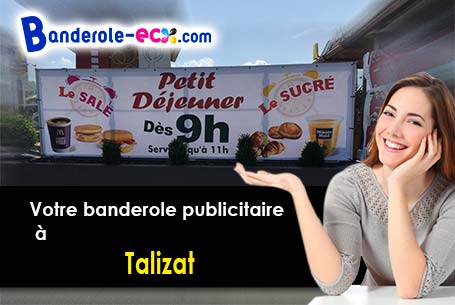 A Talizat (Cantal/15170) recevez votre banderole publicitaire