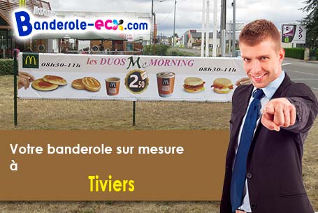 A Tiviers (Cantal/15100) impression de banderole publicitaire