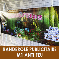 banderole anti feu ignifuge pour intérieur