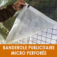 banderole micro perforée pour extérieur