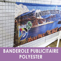 banderole polyester pour intérieur et extérieur