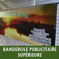 banderole publicitaire supérieure recto et recto verso