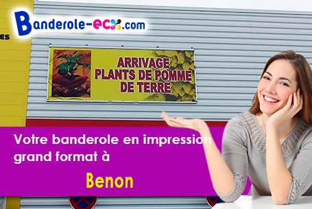 Recevez votre banderole pas cher à Benon (Charente-Maritime/17170)