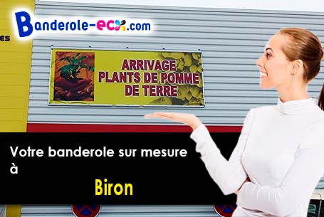 A Biron (Charente-Maritime/17800) recevez votre banderole pas cher