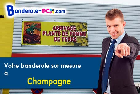 A Champagne (Charente-Maritime/17620) impression de banderole publicitaire