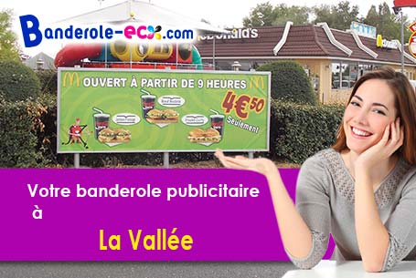 A La Vallée (Charente-Maritime/17250) recevez votre banderole pas cher