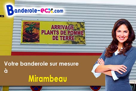 Recevez votre banderole pas cher à Mirambeau (Charente-Maritime/17150)