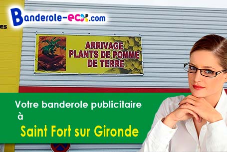 A Saint-Fort-sur-Gironde (Charente-Maritime/17240) impression de banderole publicitaire