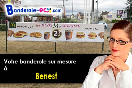 Recevez votre banderole pas cher à Benest (Charente/16350)