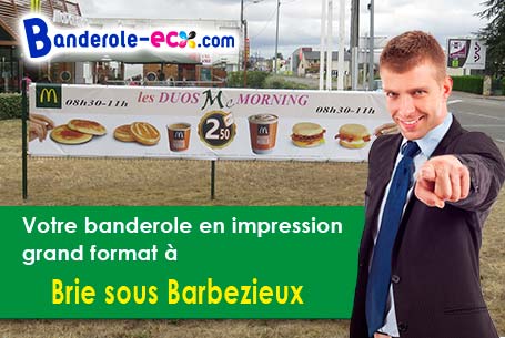 Recevez votre banderole publicitaire à Brie-sous-Barbezieux (Charente/16300)