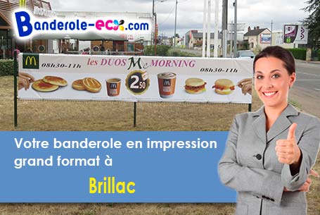 A Brillac (Charente/16500) recevez votre banderole publicitaire