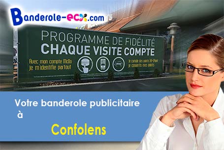 A Confolens (Charente/16500) impression de banderole publicitaire