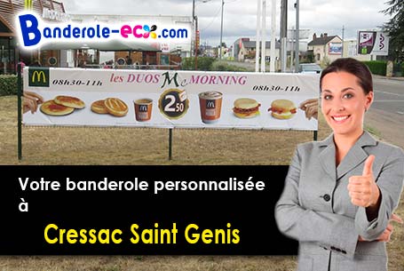 A Cressac-Saint-Genis (Charente/16250) impression de banderole publicitaire