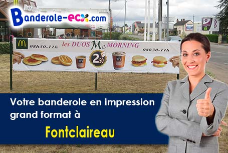 A Fontclaireau (Charente/16230) recevez votre banderole personnalisée