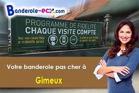 Recevez votre banderole publicitaire à Gimeux (Charente/16130)