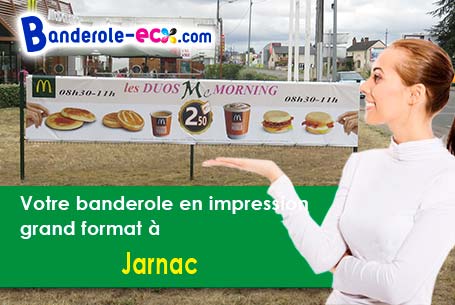 A Jarnac (Charente/16200) impression de banderole publicitaire