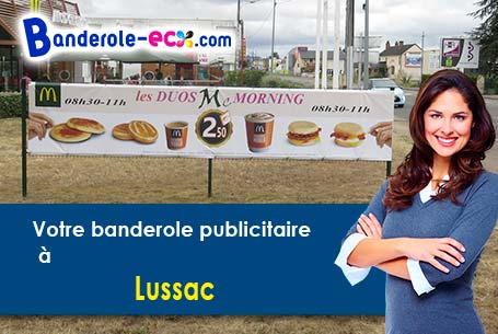 A Lussac (Charente/16450) impression de banderole publicitaire