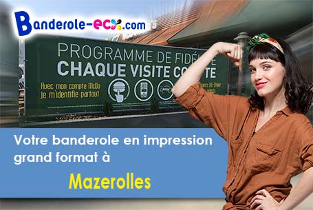 A Mazerolles (Charente/16310) impression de banderole publicitaire