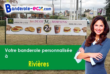 A Rivières (Charente/16110) recevez votre banderole personnalisée