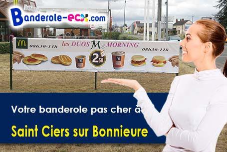 A Saint-Ciers-sur-Bonnieure (Charente/16230) recevez votre banderole personnalisée