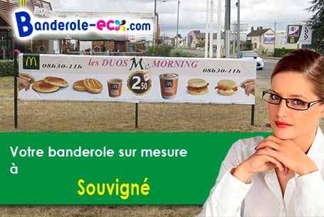 Recevez votre banderole pas cher à Souvigné (Charente/16240)